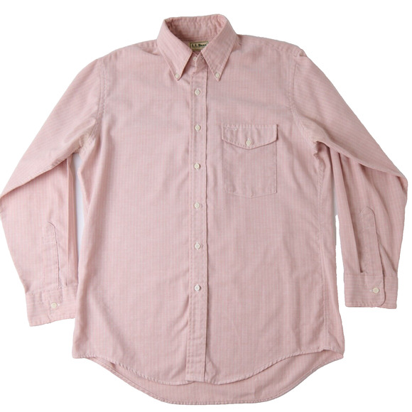 L.L. Bean Other - Vintage L.L. Bean Shirt Mens L Pink Striped Button-Down 80s 90s Classic Heritage